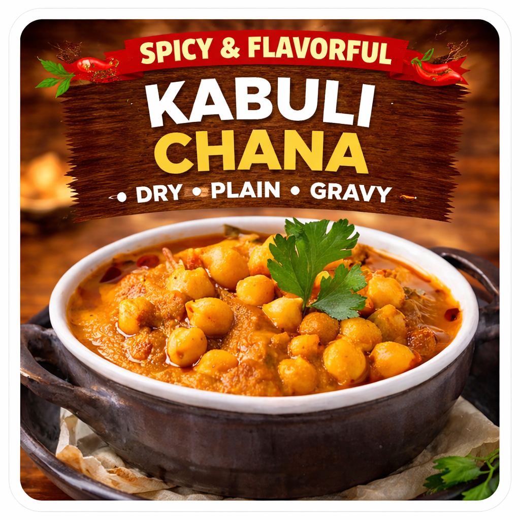 Kabuli chana (Gravy/Spicy/Plain/