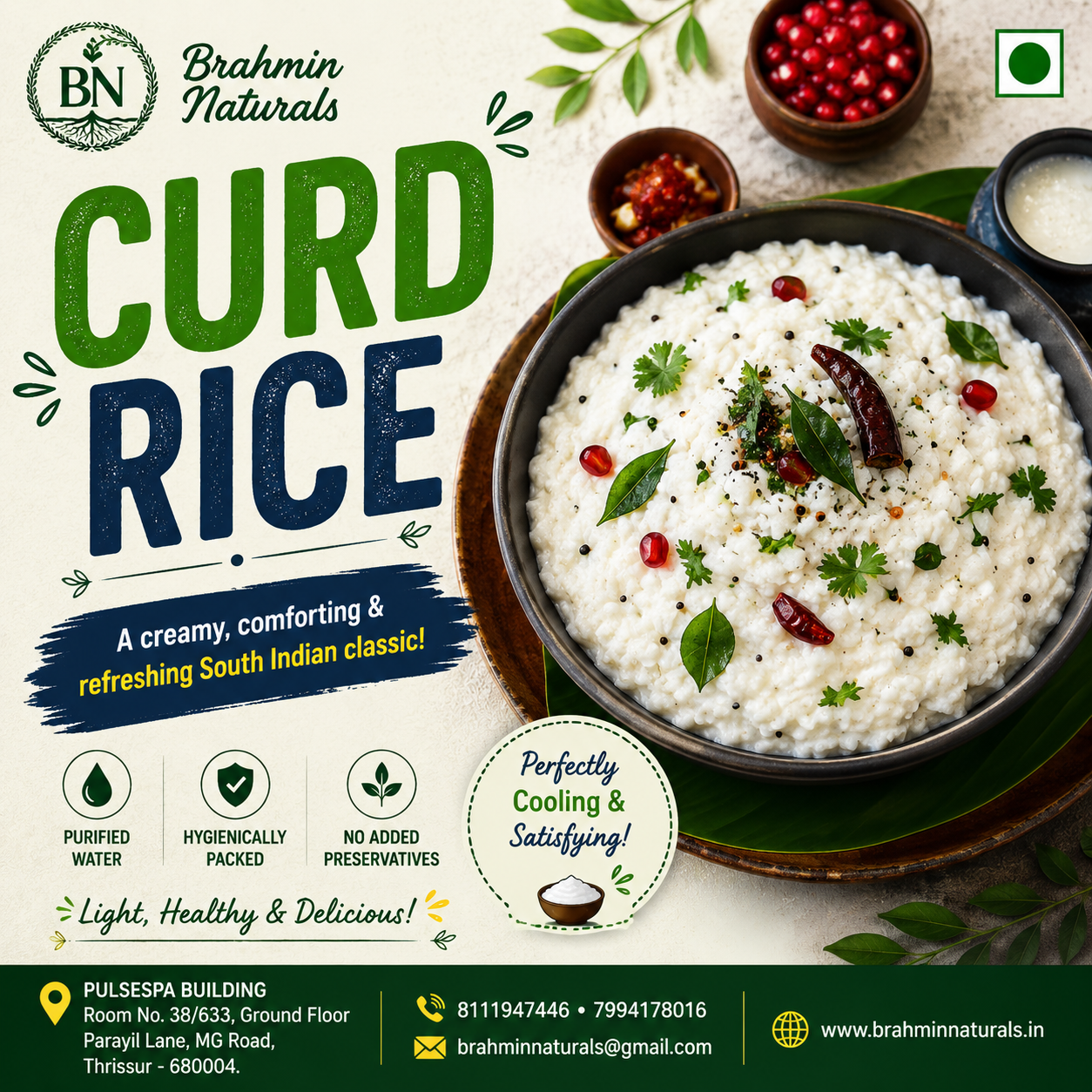 Curd rice ( Mondays)